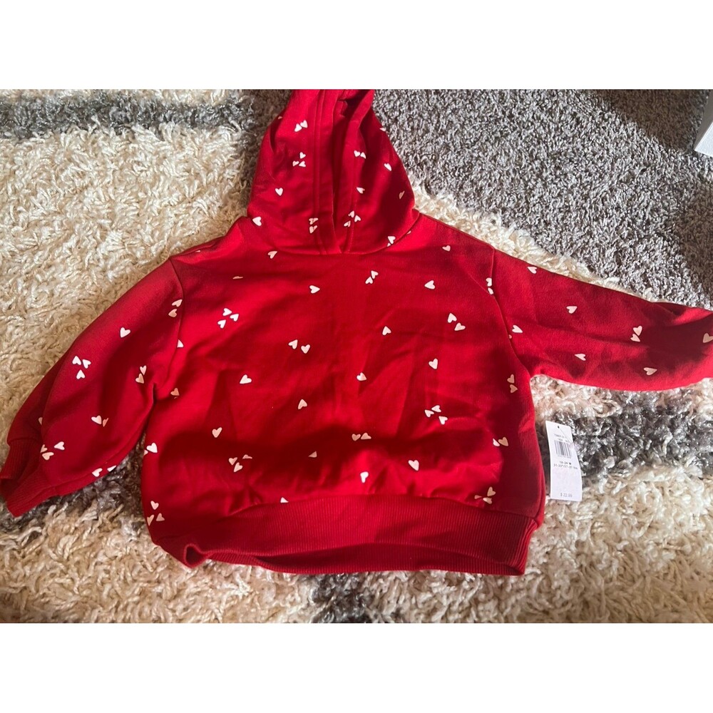 Unisex Printed French Terry Hoodie for Toddler hearts Old Navy 18-24 m valentine